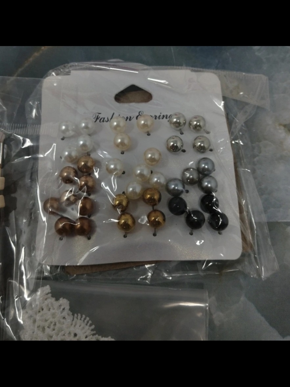 Mixed Faux Pearl Stud Earring Set